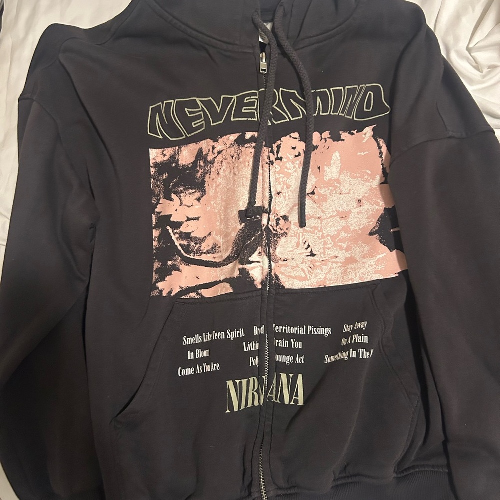 Nirvana Nevermind Graphic Zip-Up Hoodie